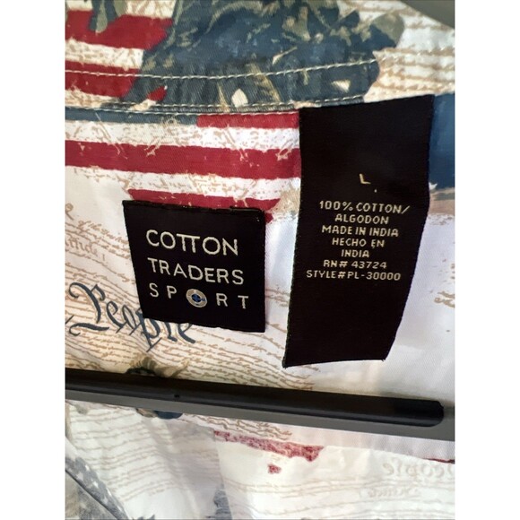 Cotton Traders Sport We the People‎ Patriotic Button Down Shirt Mens Large - Picture 2 of 5